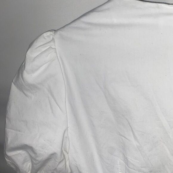 Women's Wayf White Puff Sleeve Cutout Dress - Picture 12 of 15